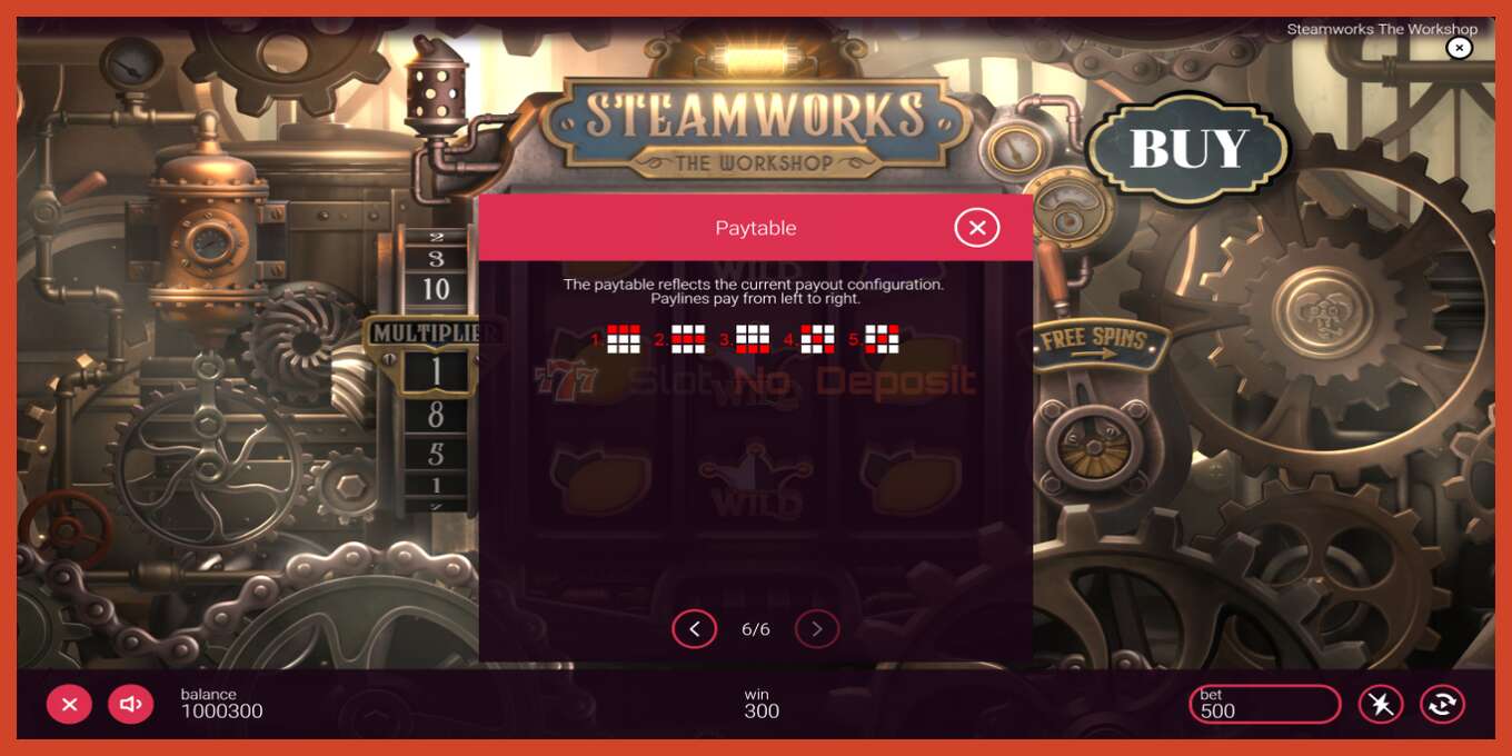 Slot screenshot: Steamworks - The Workshop nincs letét, szám - 7