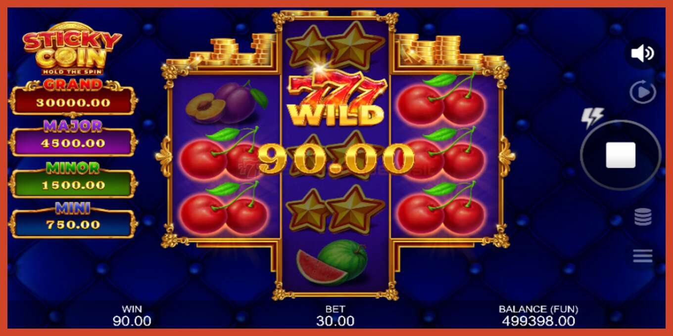 Slot screenshot: Sticky Coin: Hold the Spin no deposit, number - 2