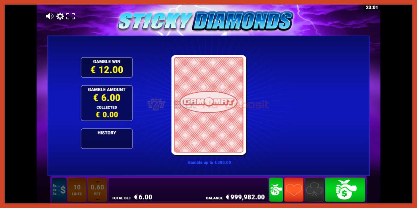 Slot screenshot: Sticky Diamonds no deposit, number - 3