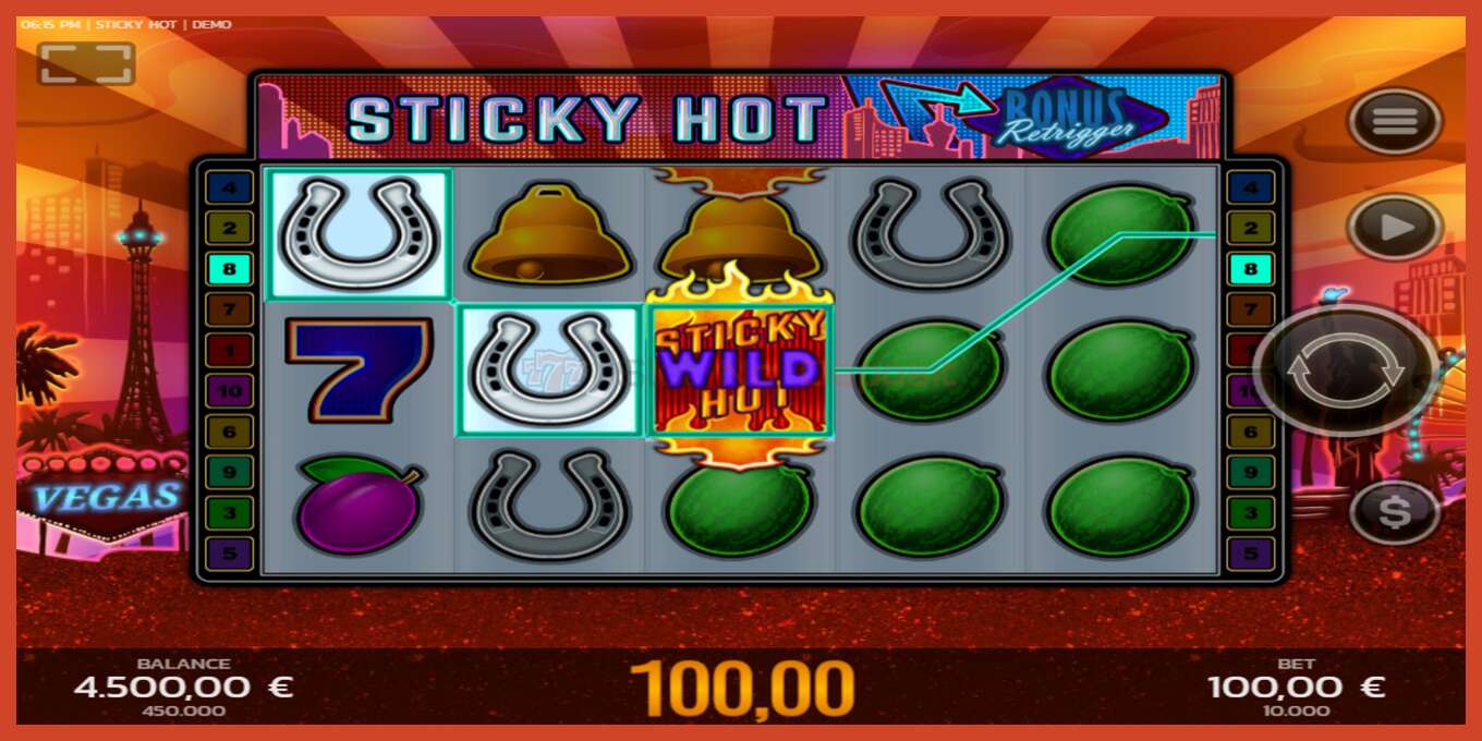 Slot screenshot: Sticky Hot bez depozita, broj - 2