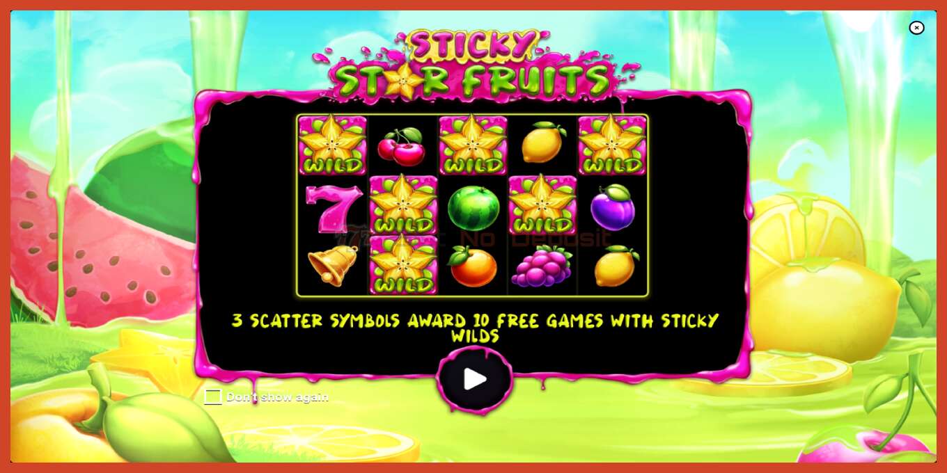 Slot screenshot: Sticky Star Fruits bez depozita, broj - 1