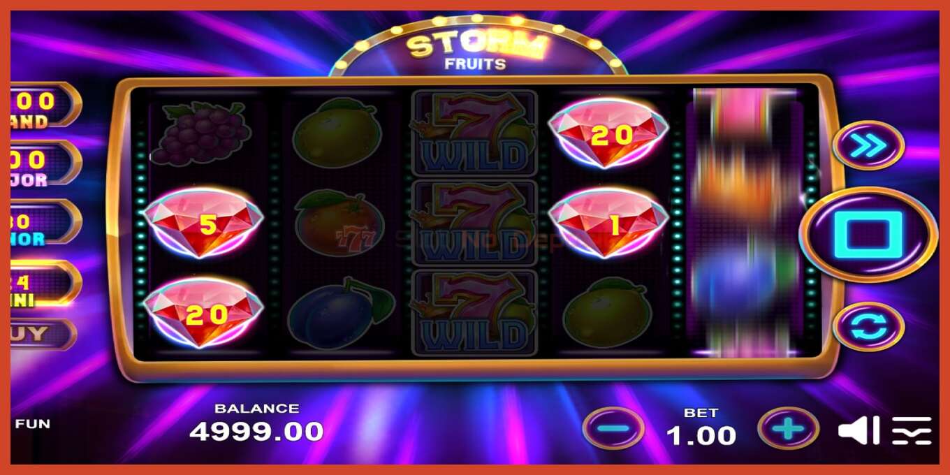 Slot screenshot: Storm Fruits no deposit, number - 2