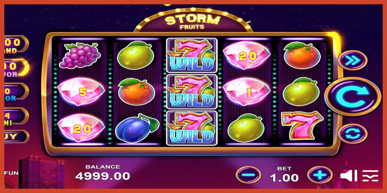 Slot screenshot: Storm Fruits no deposit, number - 3