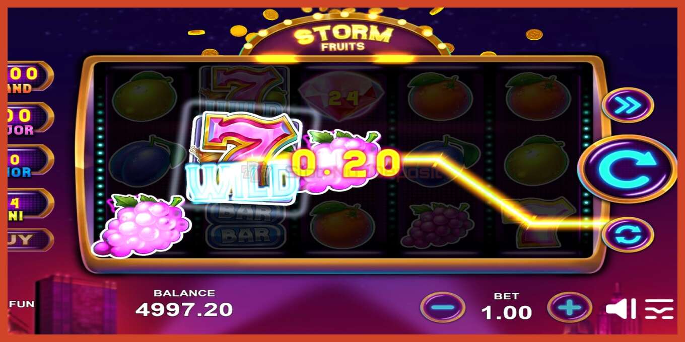 Slot screenshot: Storm Fruits no deposit, number - 4