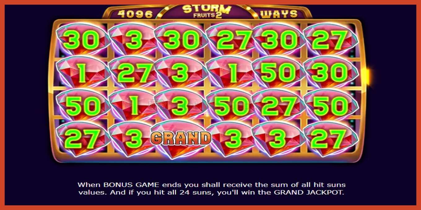 Slot screenshot: Storm Fruits 2 no deposit, number - 6