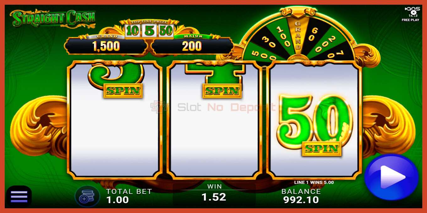 Slot screenshot: Straight Cash bez depozita, broj - 3