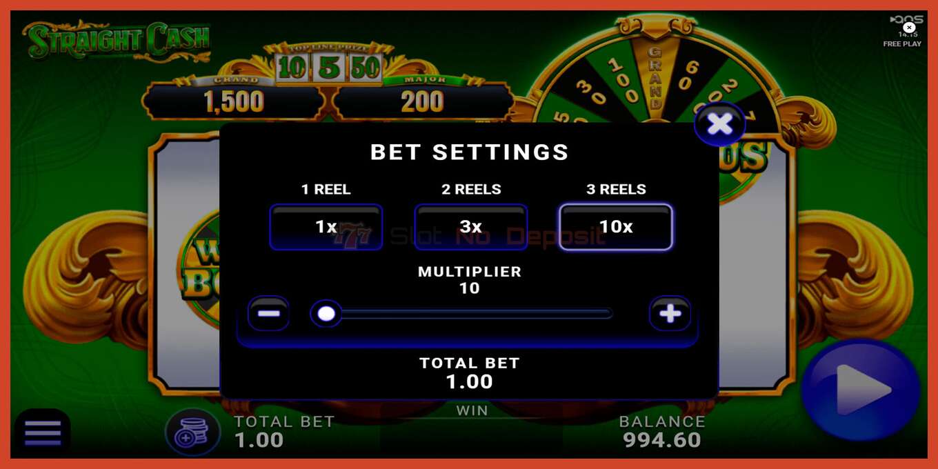 Slot screenshot: Straight Cash bez depozita, broj - 7