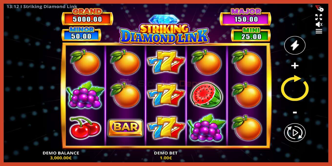 Slot skærmbillede: Striking Diamond Link intet depositum, antal - 2