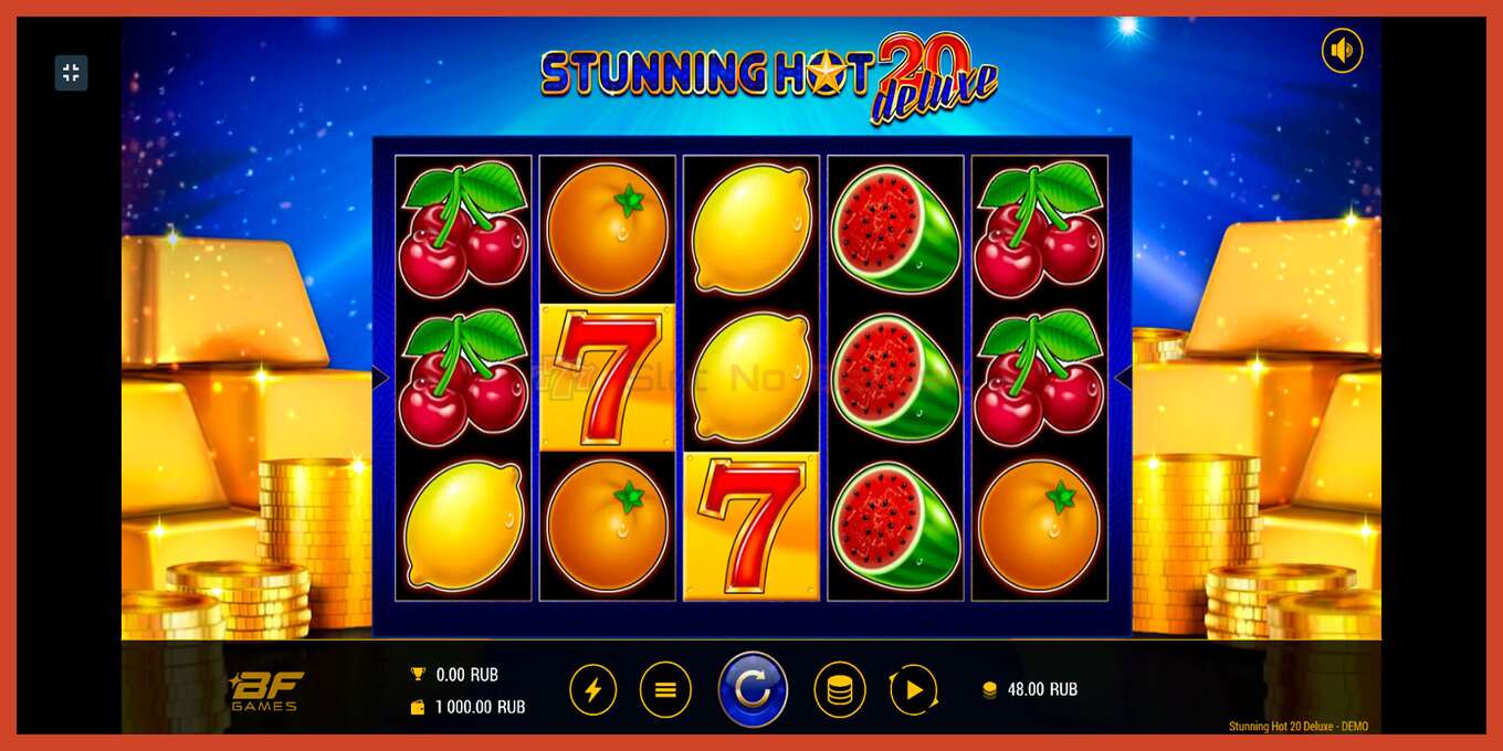 Slot screenshot: Stunning Hot 20 Deluxe no deposit, number - 1