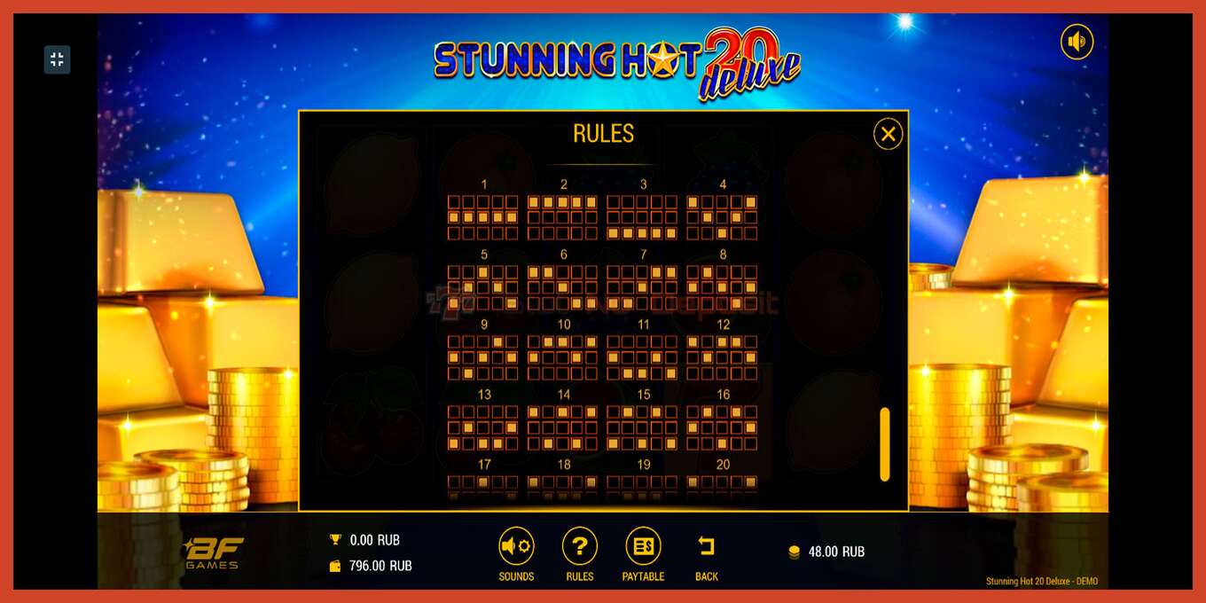 Slot screenshot: Stunning Hot 20 Deluxe no deposit, number - 6