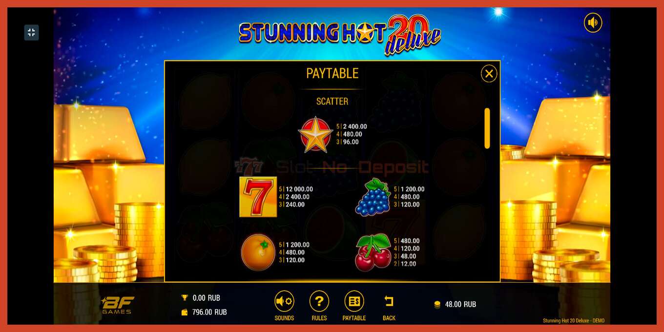 Slot screenshot: Stunning Hot 20 Deluxe no deposit, number - 7