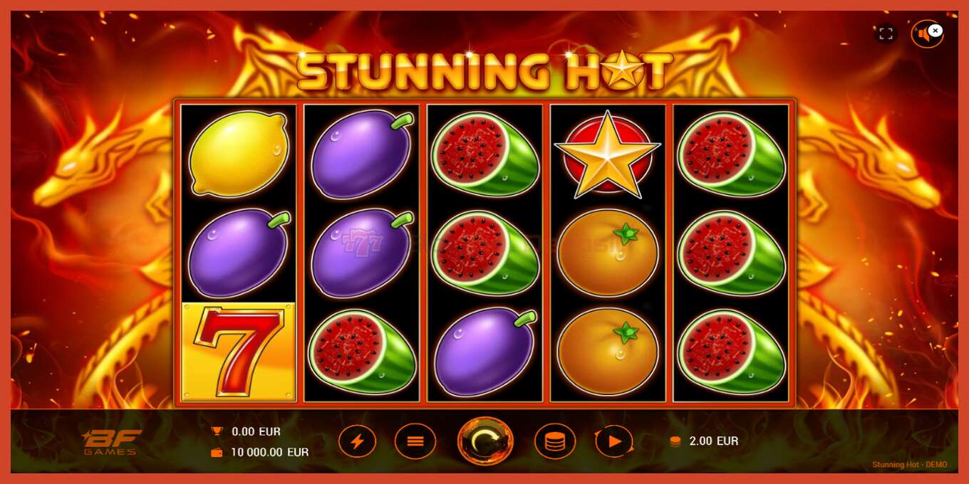 Slot screenshot: Stunning Hot no deposit, number - 2