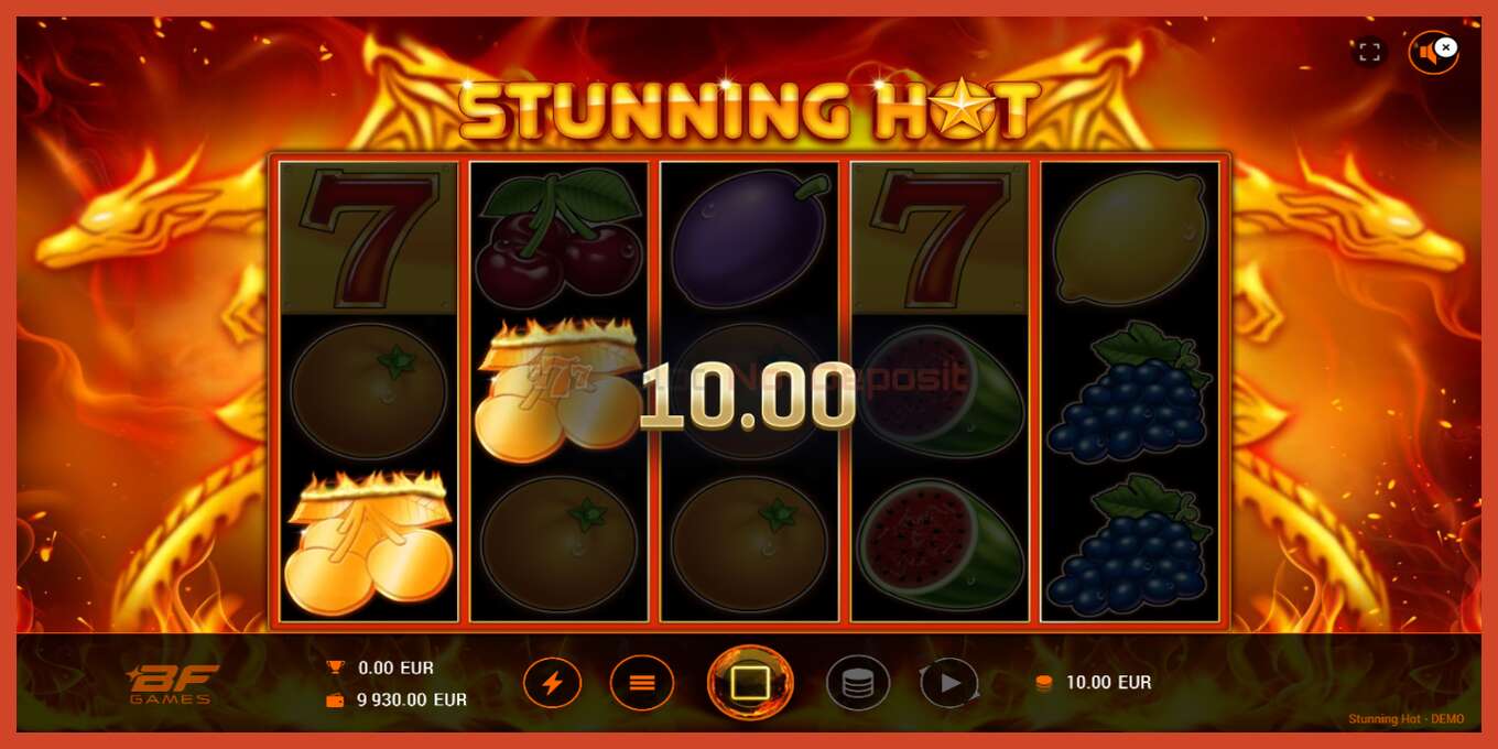 Slot screenshot: Stunning Hot no deposit, number - 3