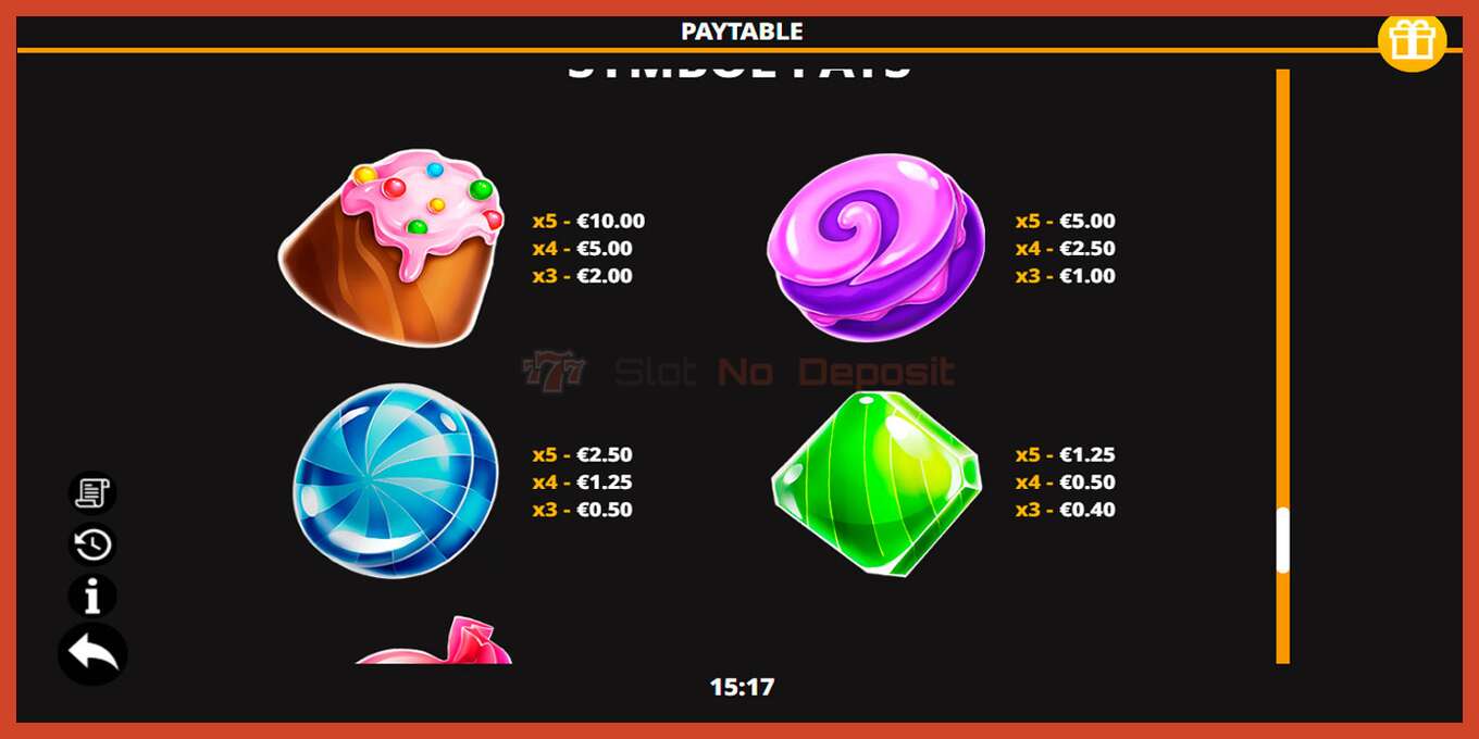 Captura de pantalla de la ranura: Sugar Bomb MultiBoost sin deposito, número - 6