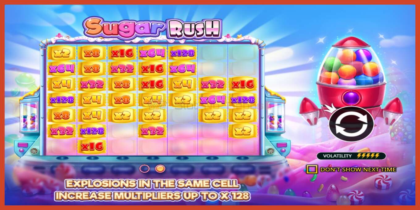 Slot screenshot: Sugar Rush no deposit, number - 1