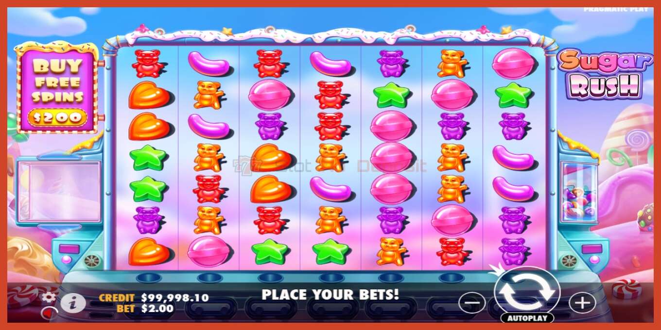 Slot screenshot: Sugar Rush no deposit, number - 2