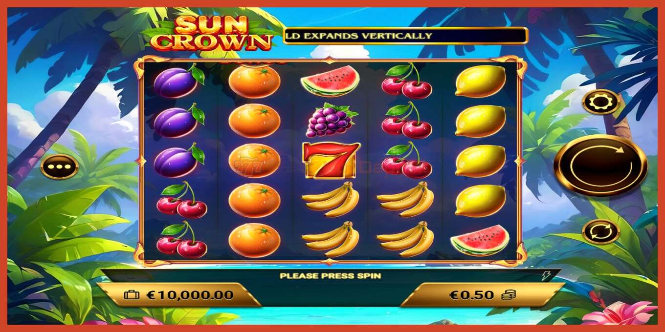 Slot skrinshoti: Sun Crown depozit yoq, raqam - 1