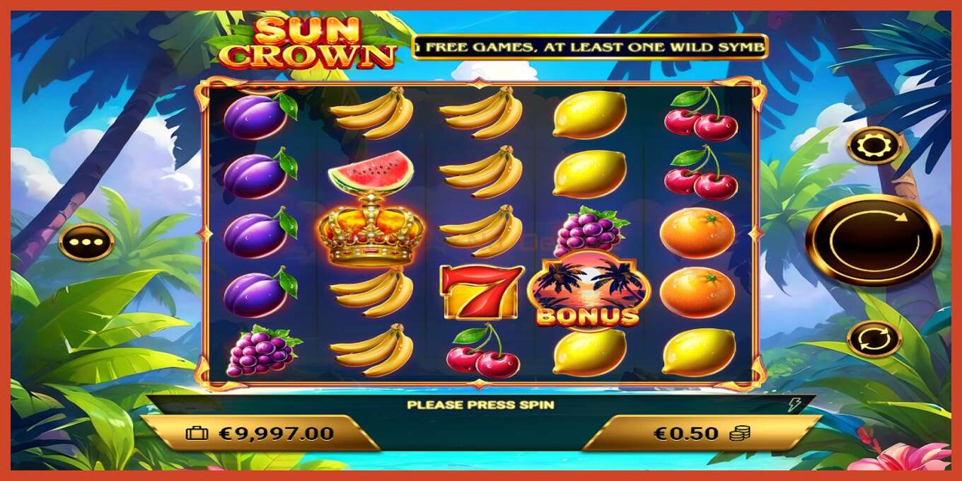 Slot skrinshoti: Sun Crown depozit yoq, raqam - 2