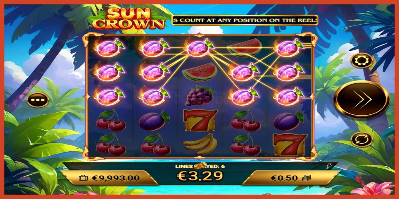 Slot skrinshoti: Sun Crown depozit yoq, raqam - 3