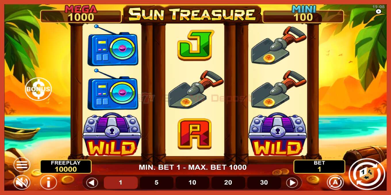 Tangkapan skrin slot: Sun Treasure Hold & Win tiada deposit, nombor - 2