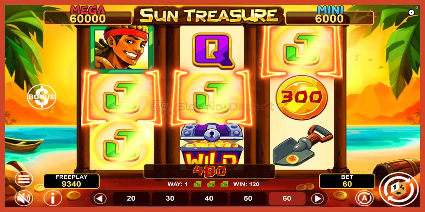 Tangkapan skrin slot: Sun Treasure Hold & Win tiada deposit, nombor - 3