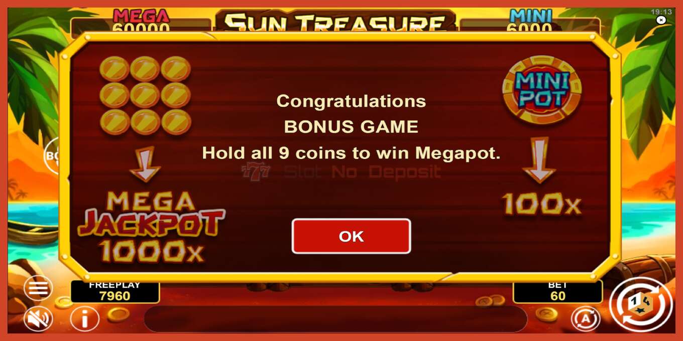 Tangkapan skrin slot: Sun Treasure Hold & Win tiada deposit, nombor - 4