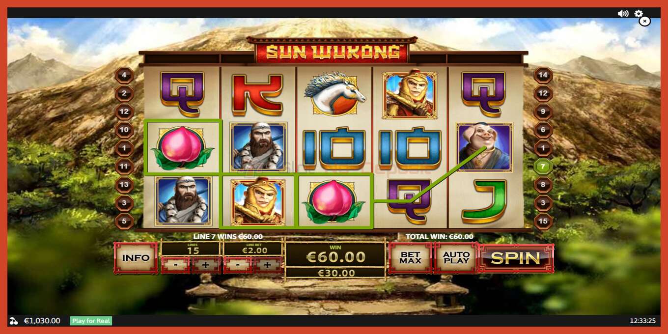 Slot screenshot: Sun Wukong no deposit, number - 2