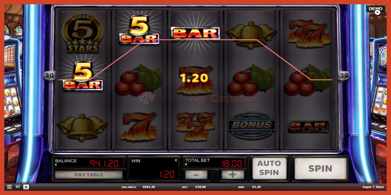 Slot screenshot: Super 7 Stars no deposit, number - 4