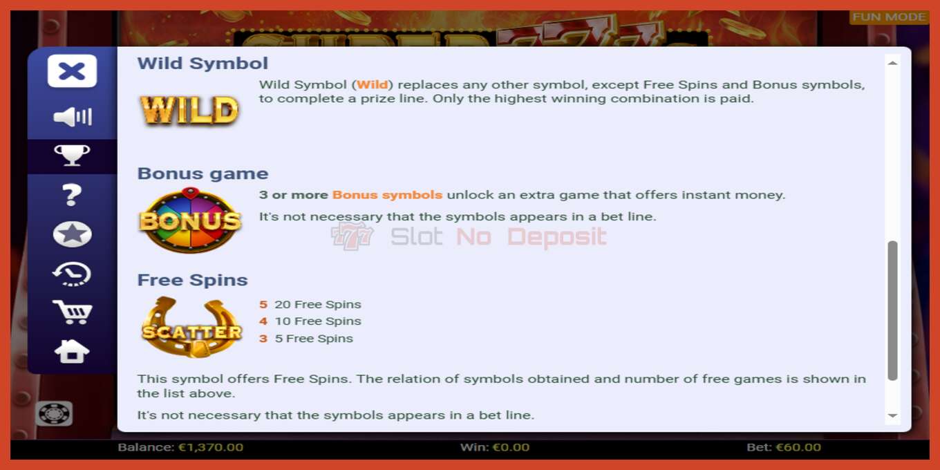 Slot-Screenshot: Super 777s keine anzahlung, nummer - 2