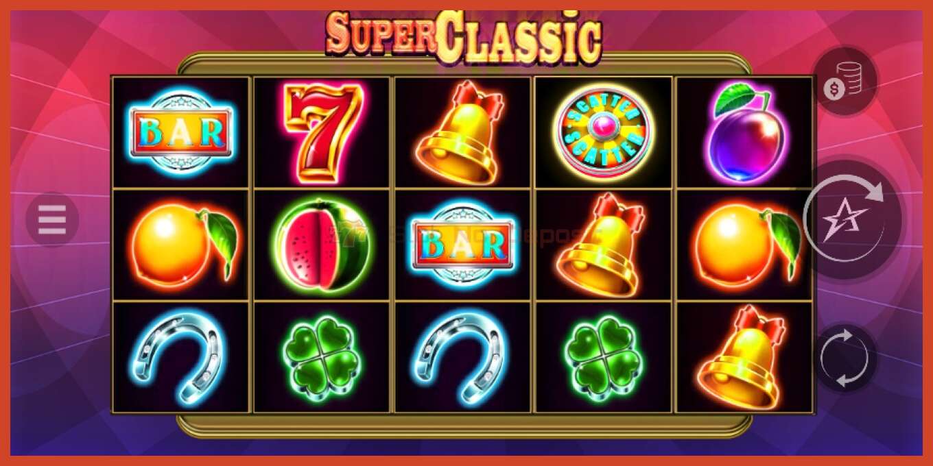 Slot скриншоту: Super Classic депозит жок, саны - 2