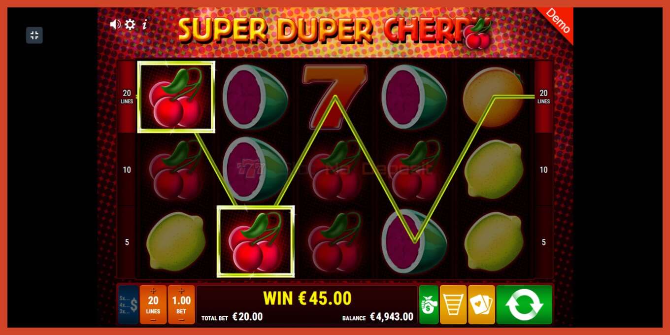 Slot screenshot: Super Duper Cherry no deposit, number - 2