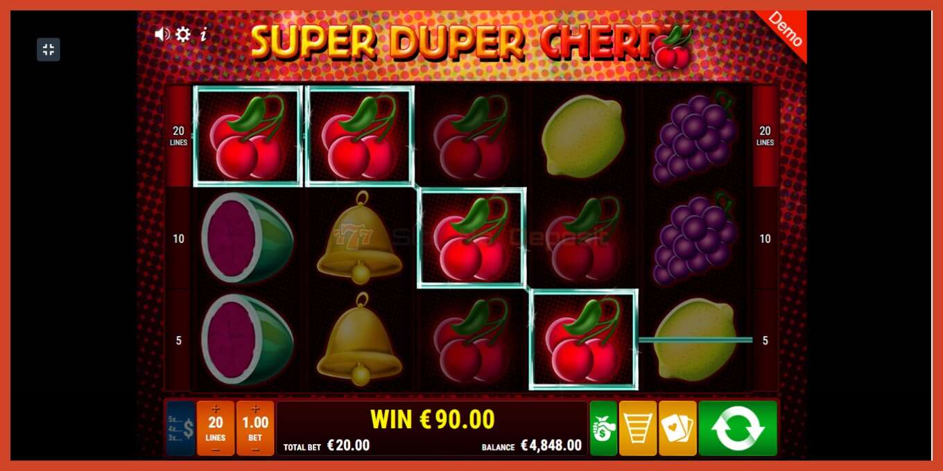 Slot screenshot: Super Duper Cherry no deposit, number - 3