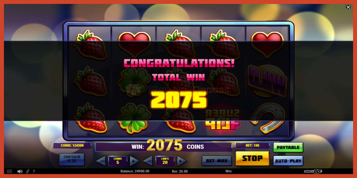 Slot screenshot: Super Flip no deposit, number - 5