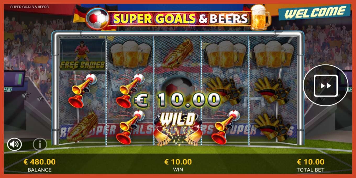 Slot ekran görüntüsü: Super Goals & Beers depozit yoxdur, nömrə - 3