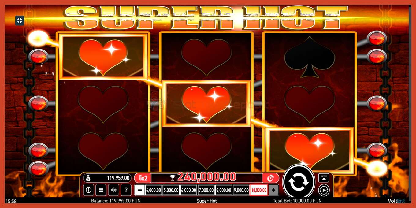 Slot screenshot: Super Hot no deposit, number - 3