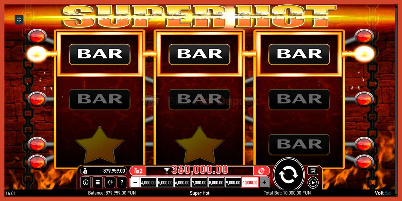 Slot screenshot: Super Hot no deposit, number - 5