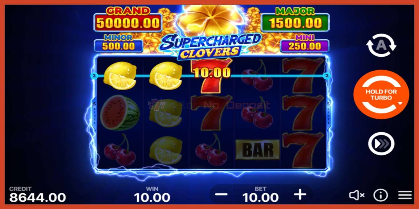 Slot screenshot: Supercharged Clovers: Hold and Win no deposit, number - 3