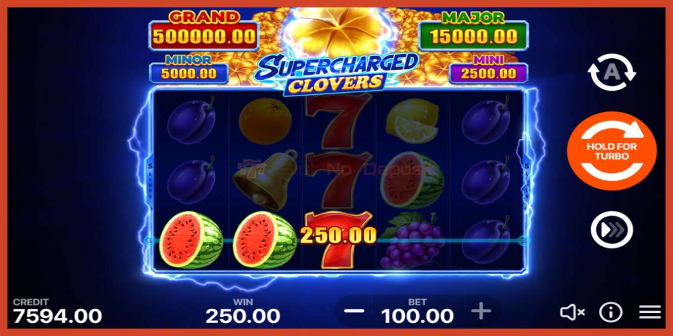 Slot screenshot: Supercharged Clovers: Hold and Win no deposit, number - 5