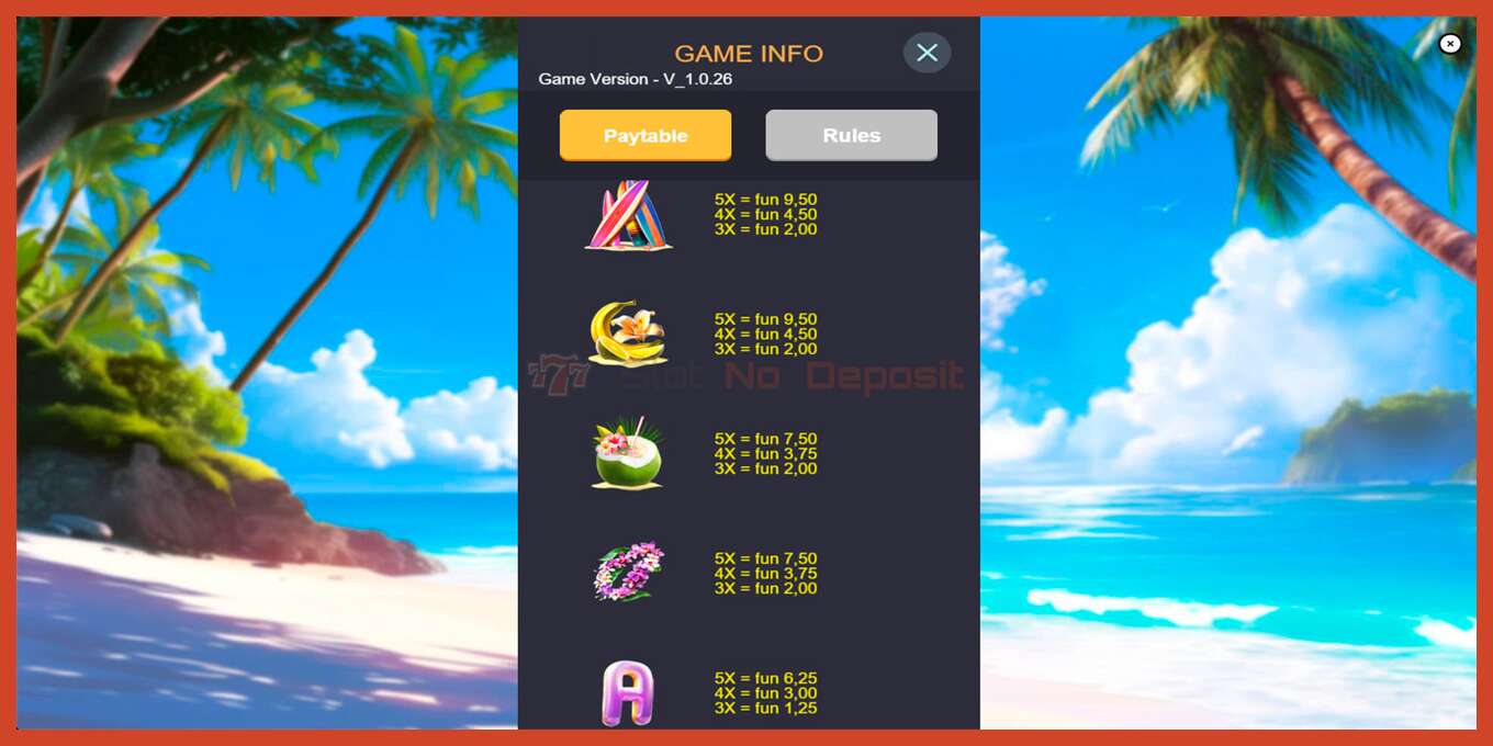 Captură de ecran pentru slot: Surf Monkey fara depozit, număr - 6