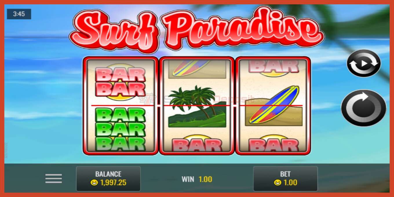 Slot ekran görüntüsü: Surf Paradise depozit yoxdur, nömrə - 2