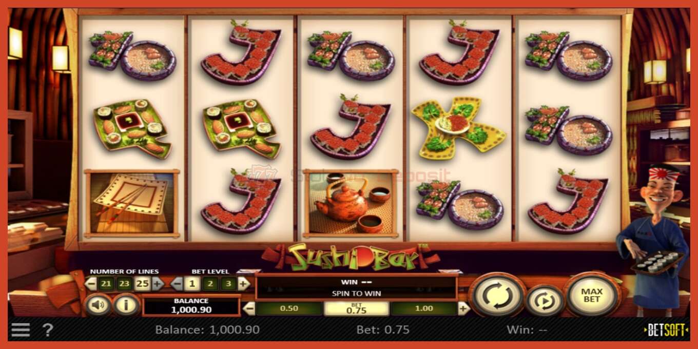 Slot screenshot: Sushi Bar no deposit, number - 2