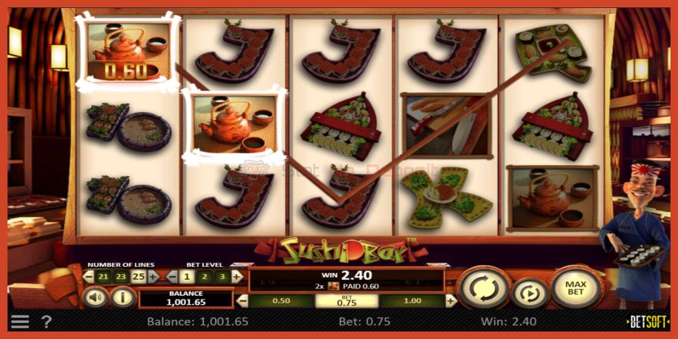 Slot screenshot: Sushi Bar no deposit, number - 3