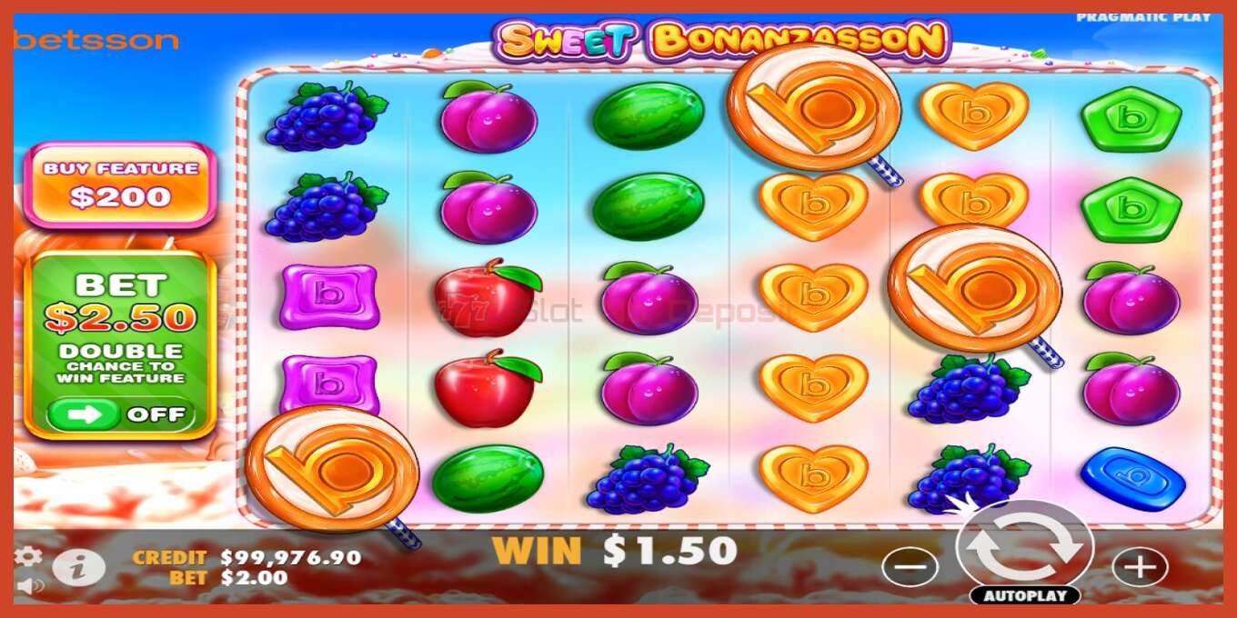 Slot screenshot: Sweet Bonanzasson no deposit, number - 2