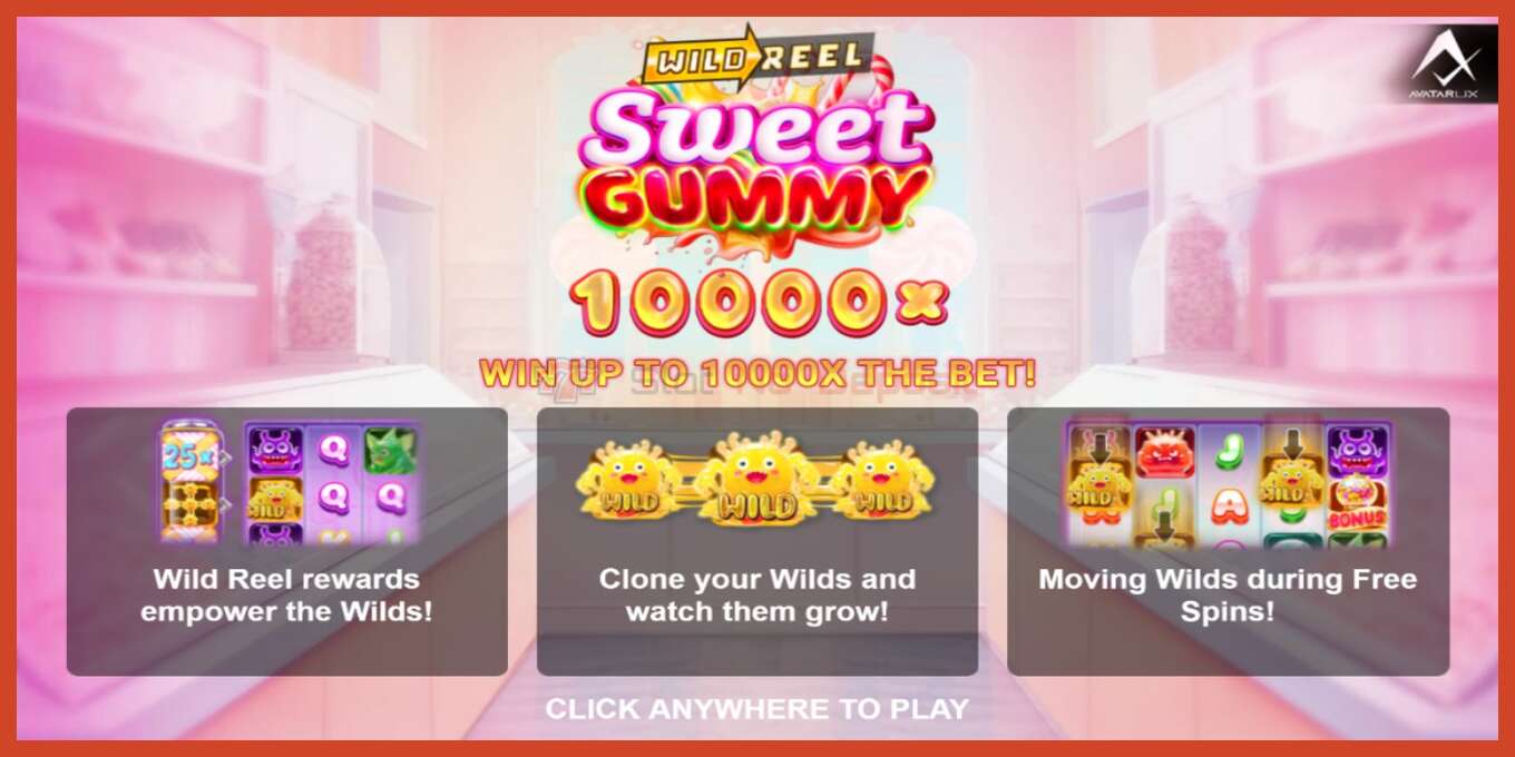 Slot screenshot: Sweet Gummy no deposit, number - 1