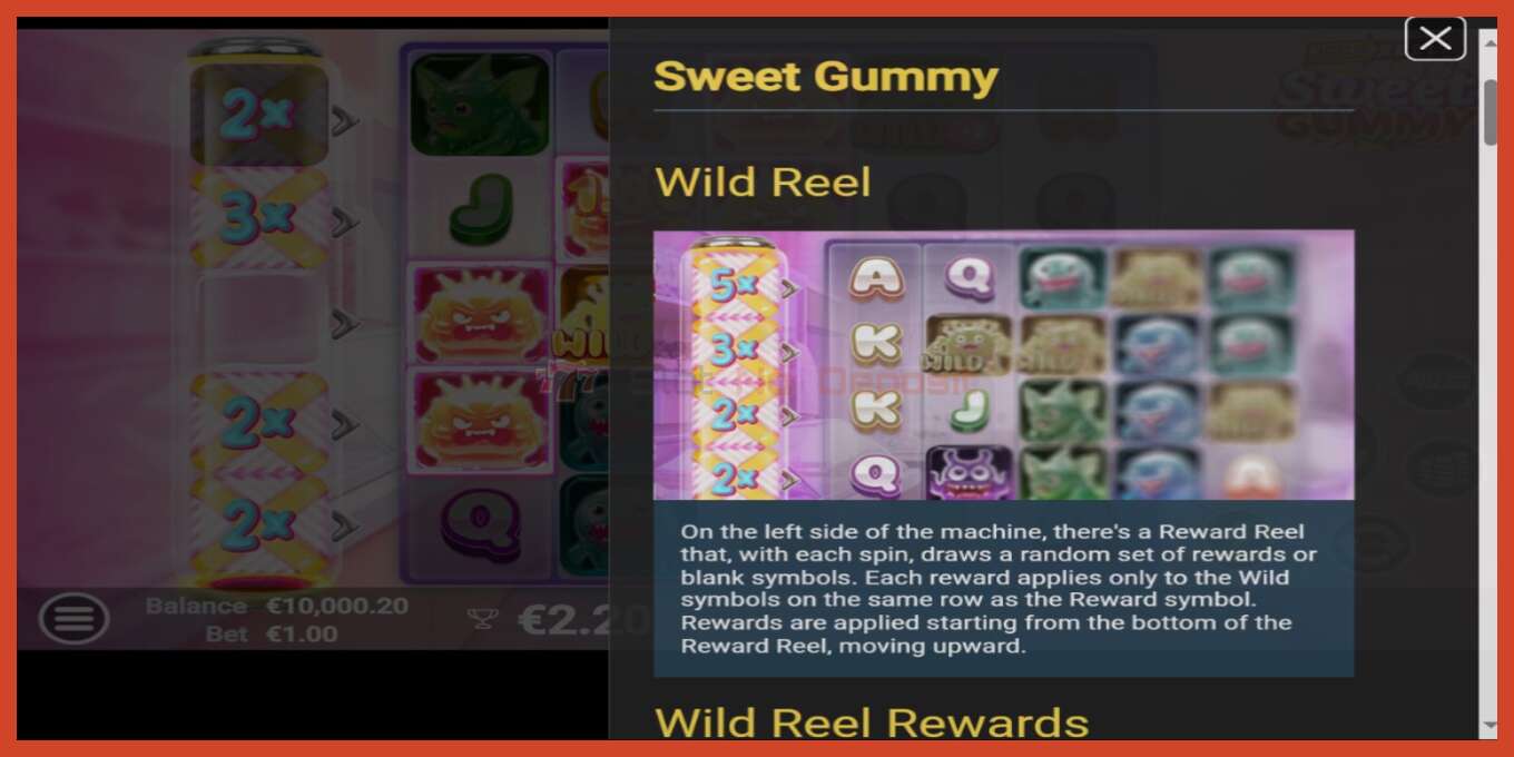 Slot screenshot: Sweet Gummy no deposit, number - 4