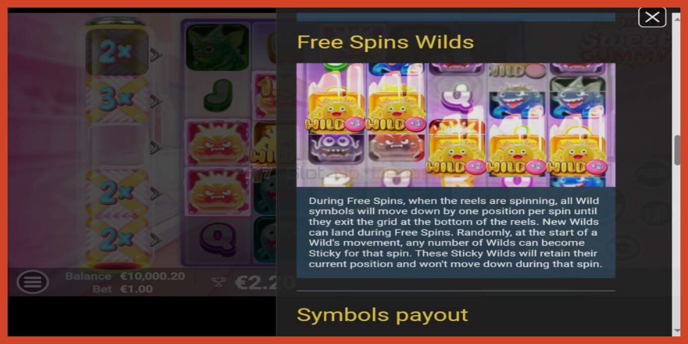 Slot screenshot: Sweet Gummy no deposit, number - 6