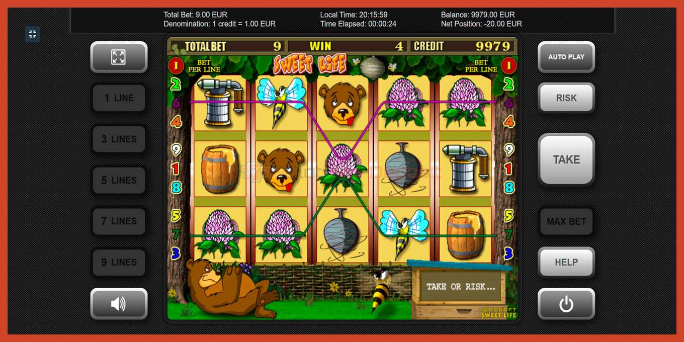 Slot screenshot: Sweet Life no deposit, number - 2