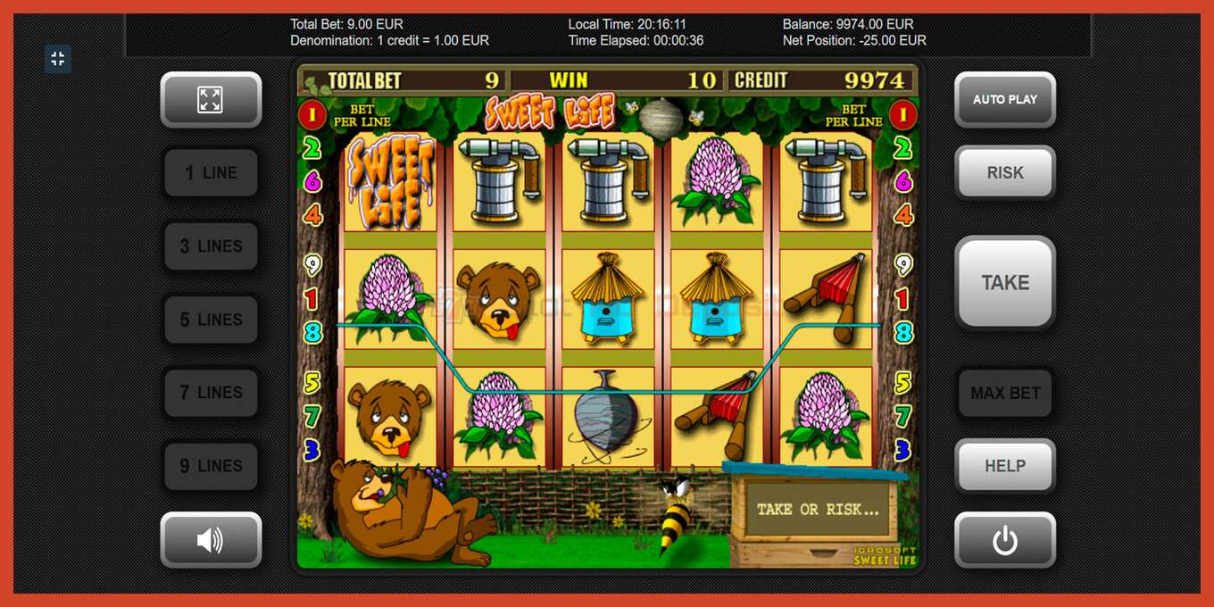 Slot screenshot: Sweet Life no deposit, number - 3