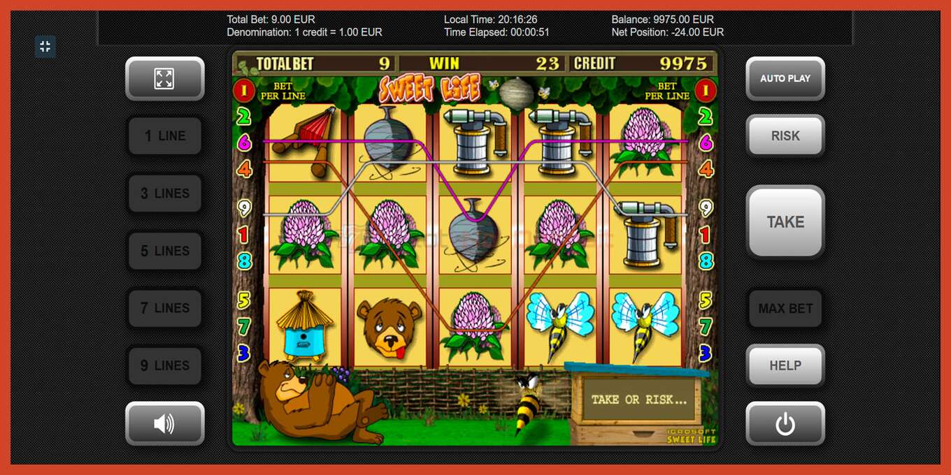 Slot screenshot: Sweet Life no deposit, number - 4