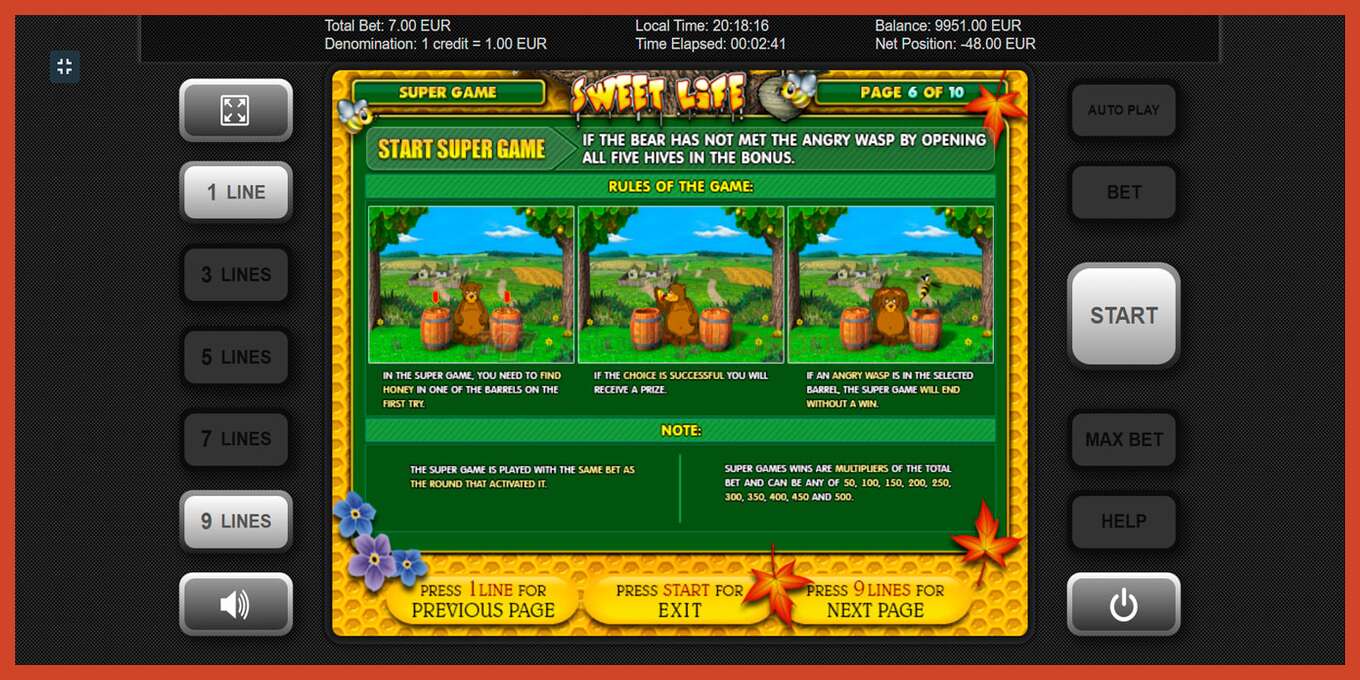 Slot screenshot: Sweet Life no deposit, number - 9